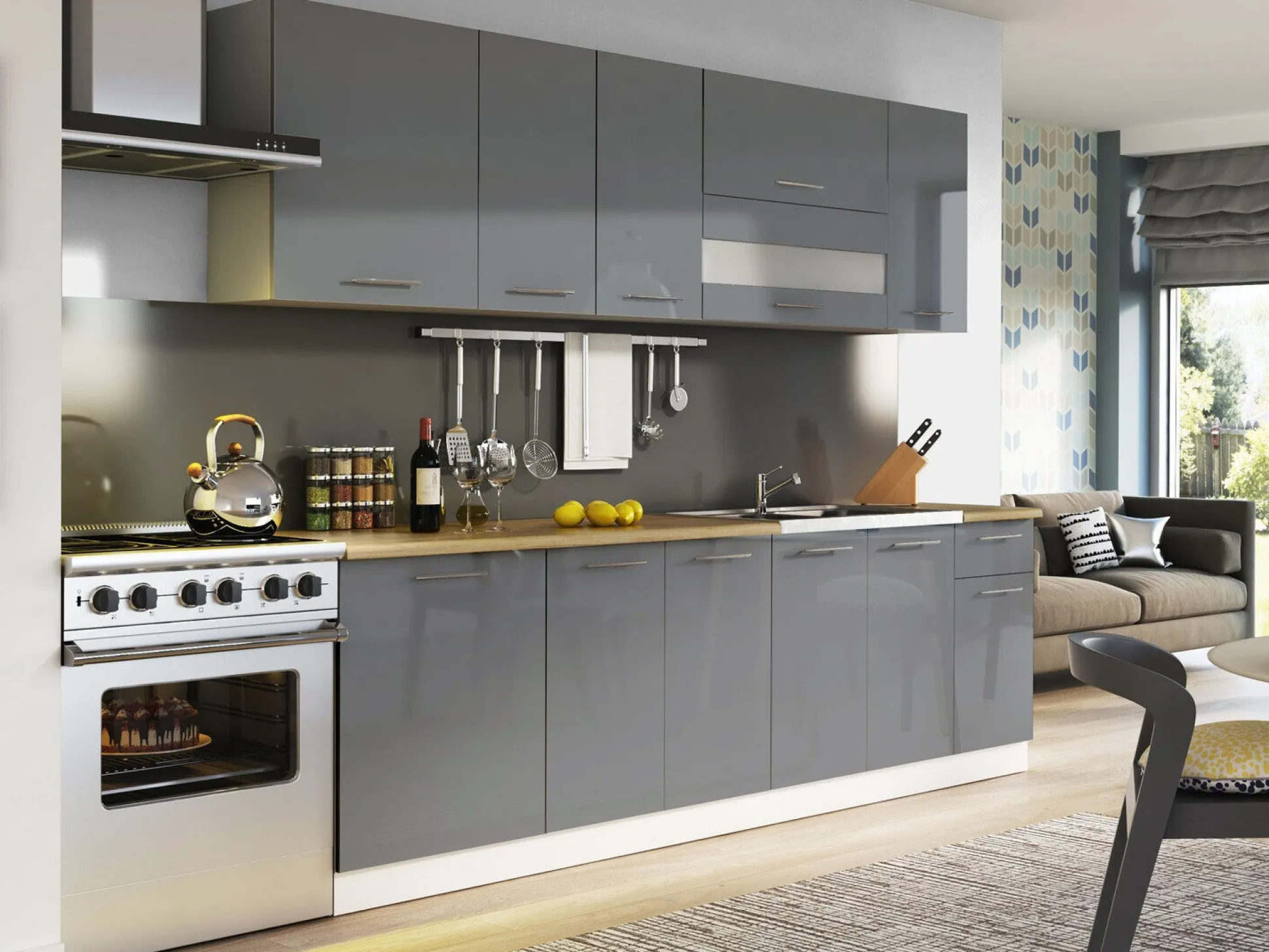 Modulkøkkensæt Tiffa Grey 108