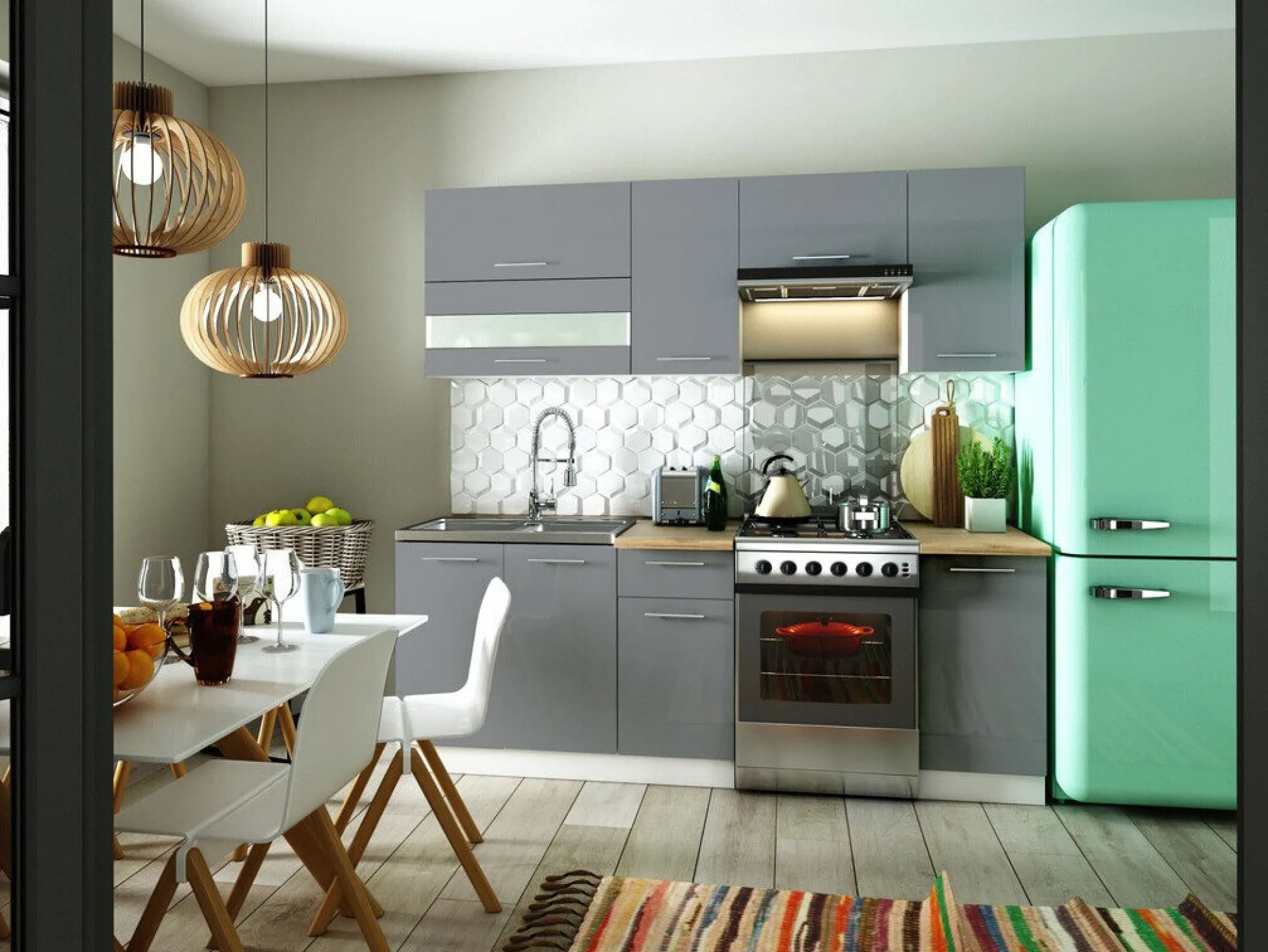 Modulkøkkensæt Tiffa Grey 104