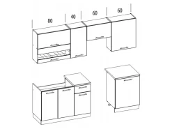 Modulkøkkensæt Tiffa Grey 106