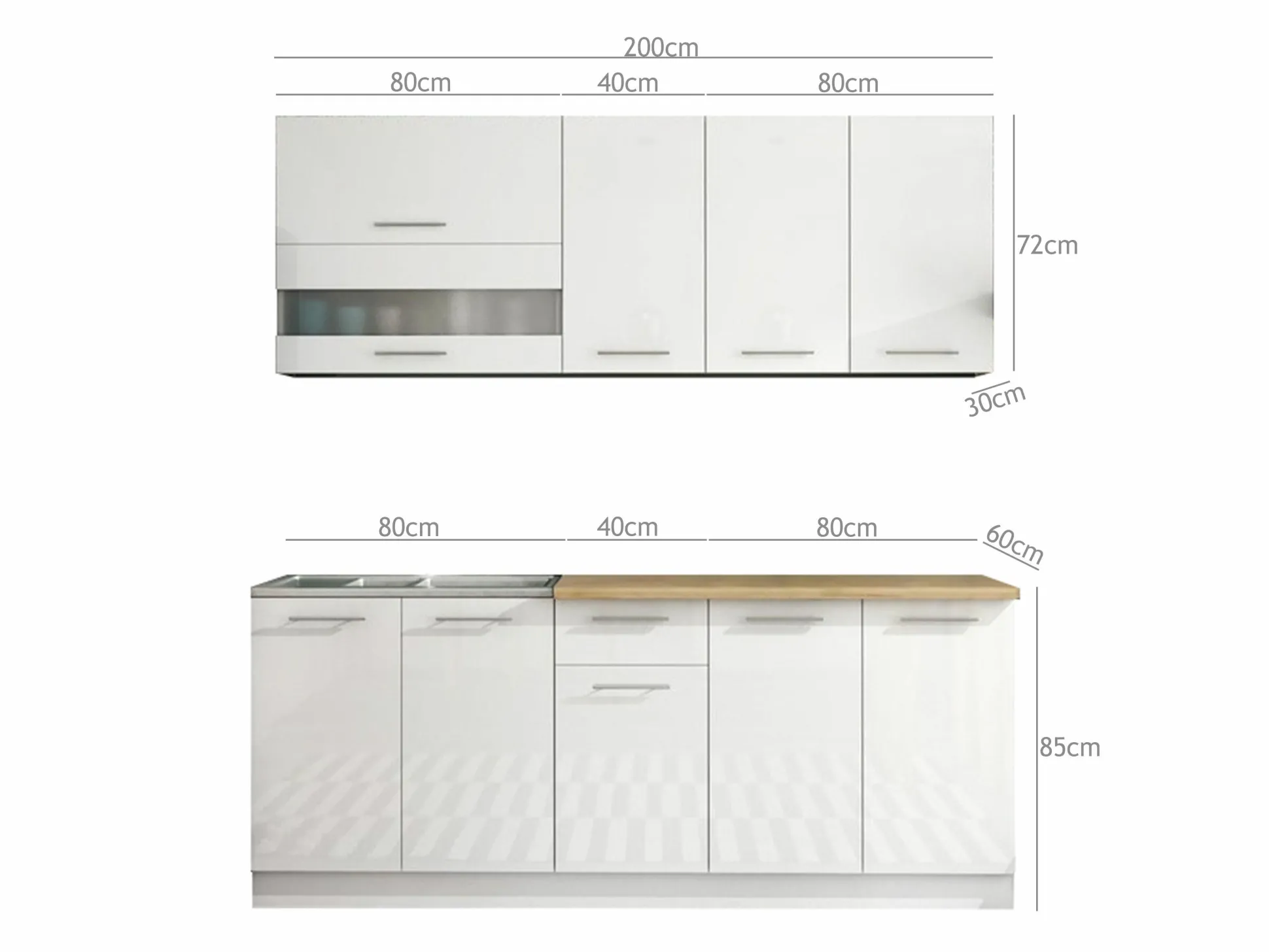 Modulkøkkensæt Tiffa White 115