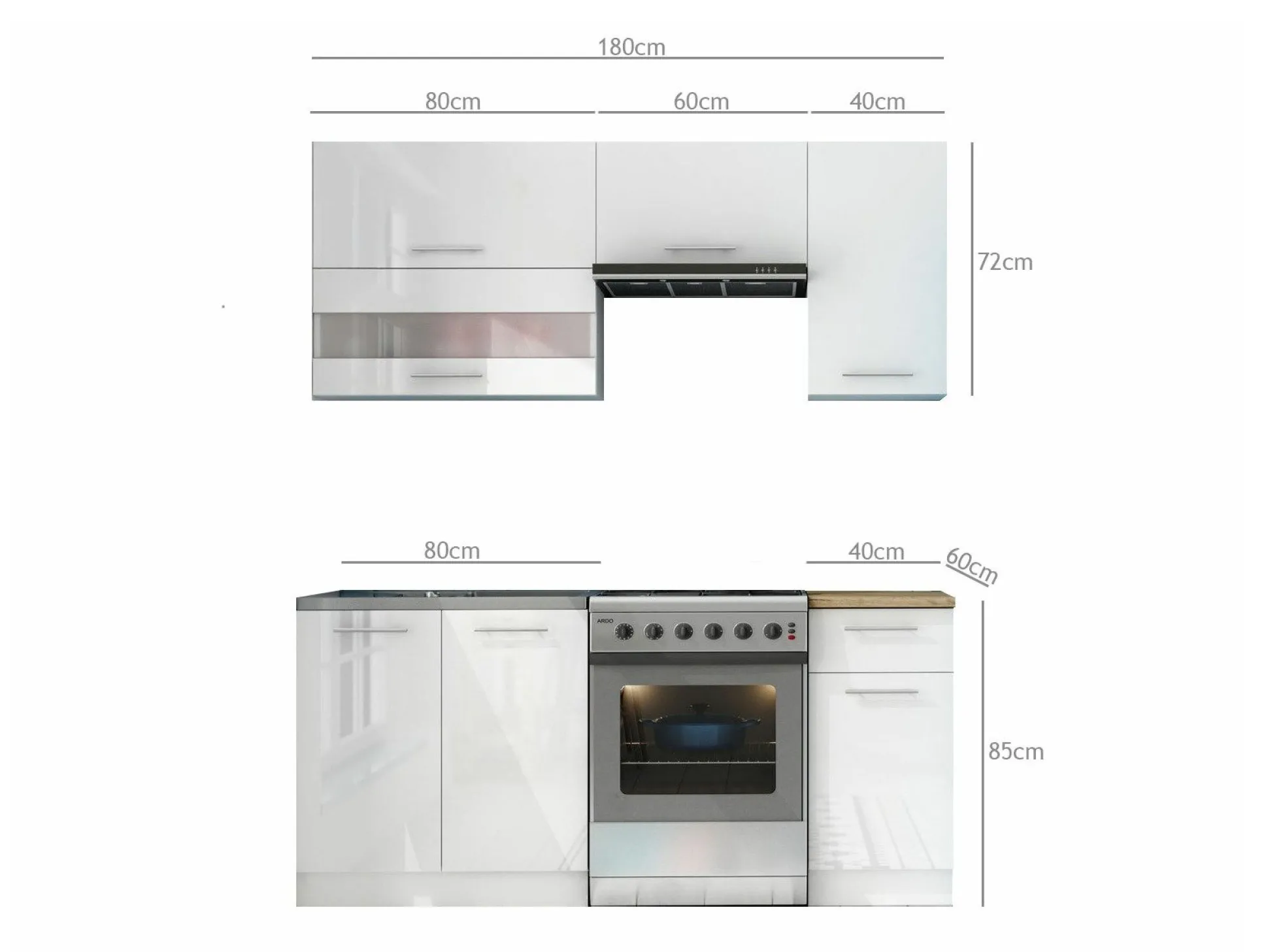 Modulkøkkensæt Tiffa White 113