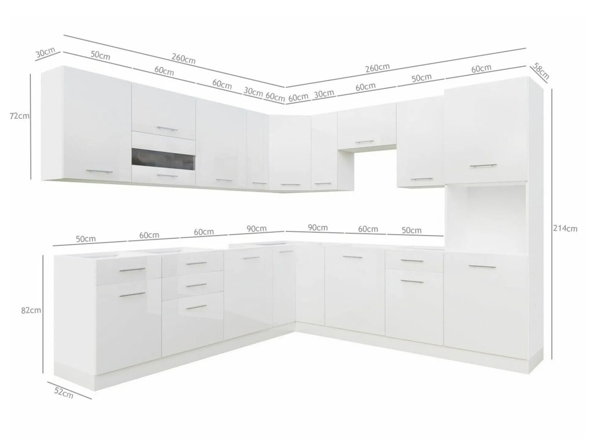 Modulkøkkensæt Tiffa White 150