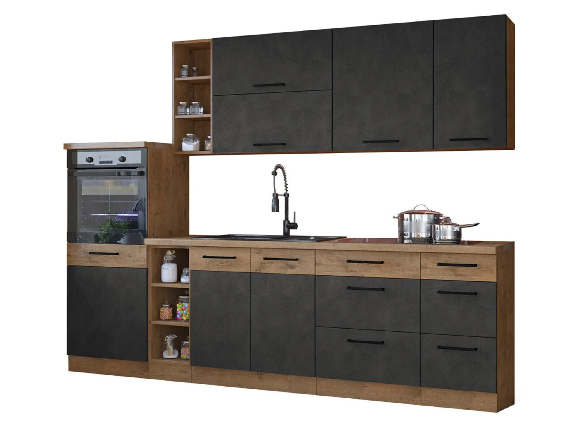 Modulkøkkensæt Wood Grey 137