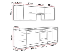 Modulkøkkensæt Wood Grey 135