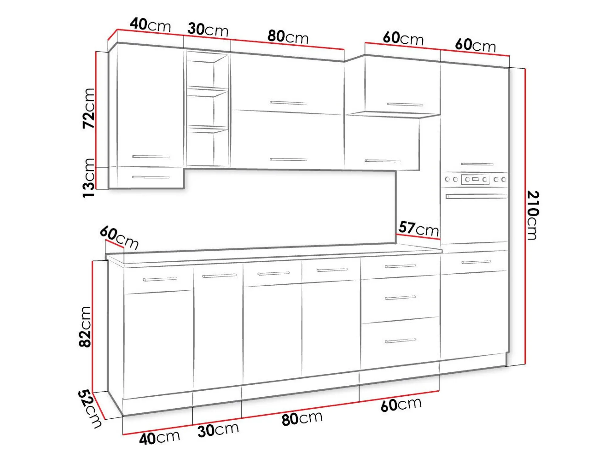 Modulkøkkensæt Wood Grey 136