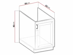 Modulopvaskeskab med låger Retro White 106