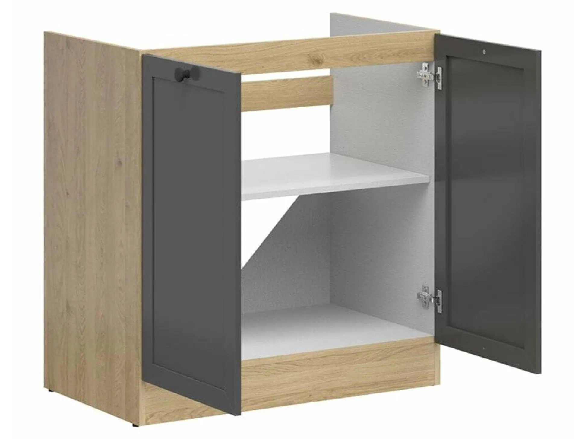 Modulopvaskeskab med låger Classic Grey Oak 101