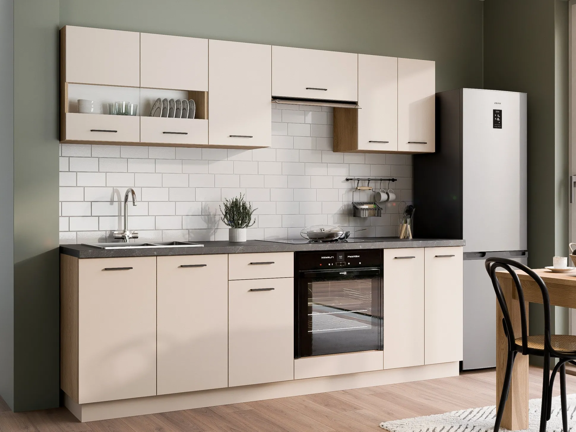 Modulopvaskeskab med låger Ati Cashmere 122