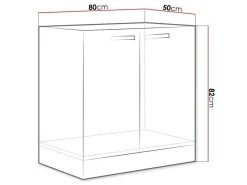 Modulopvaskeskab med låger Multi Cream 110