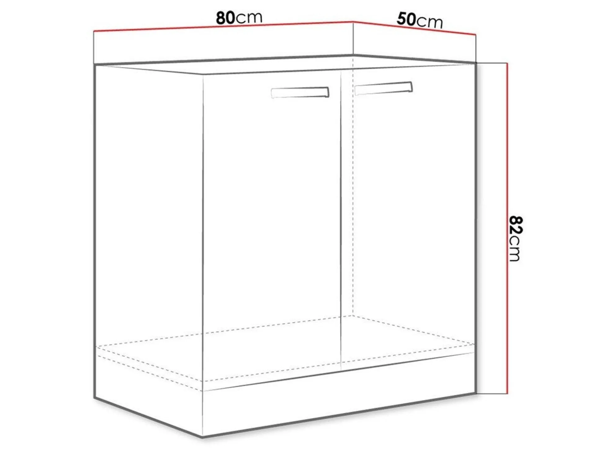 Modulopvaskeskab med låger Multi Cream 110