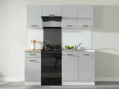 Modulopvaskeskab med låger Line Grey 115