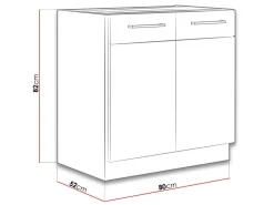 Modulopvaskeskab med låger Wood Grey 108