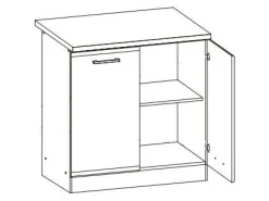 Modulskab med låger Eli Dark 105