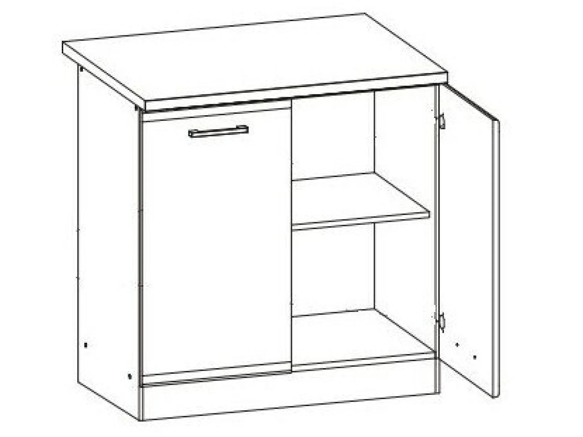 Modulskab med låger Eli Light 105