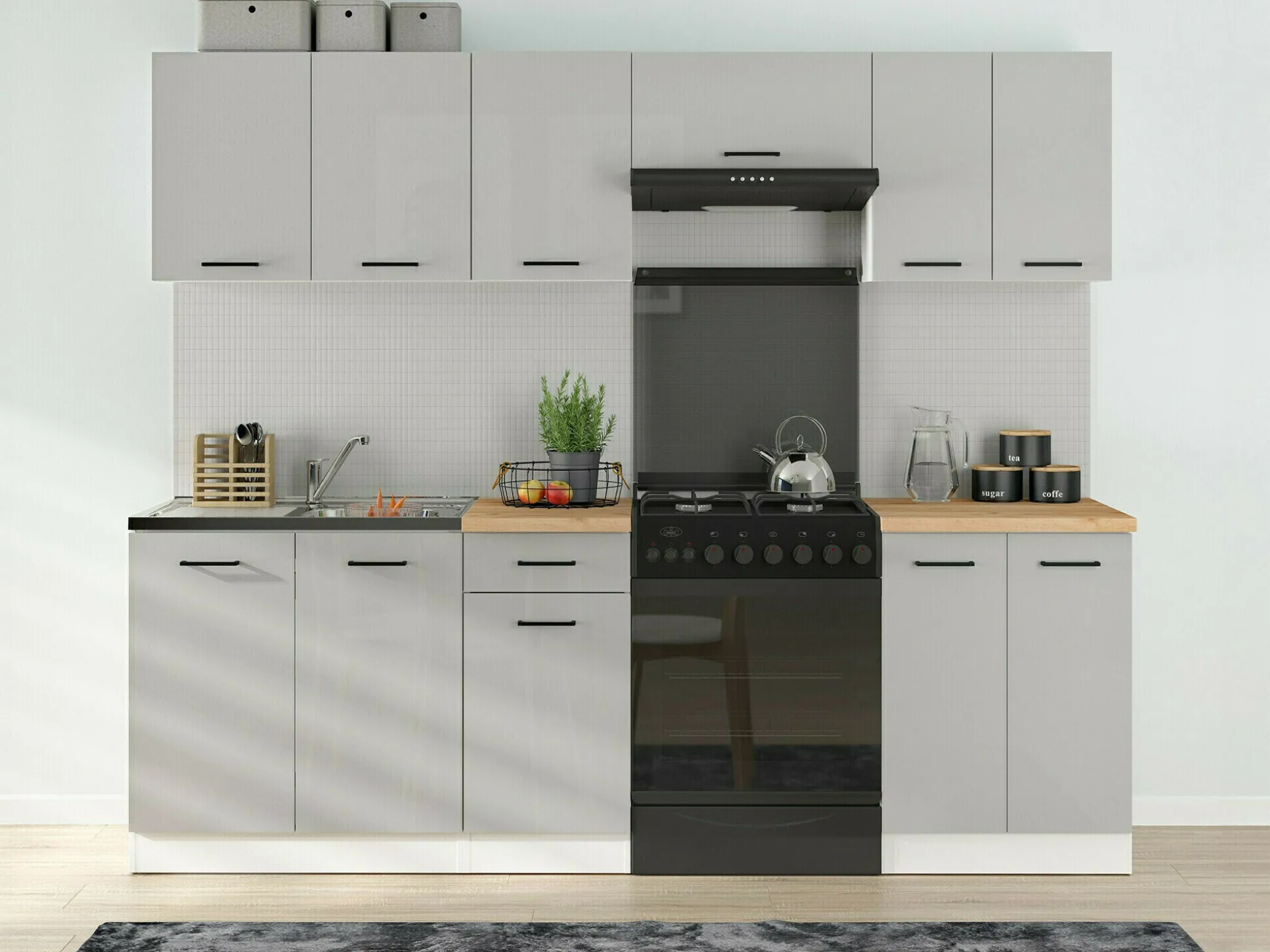 Modulskab med låger Line Grey 108