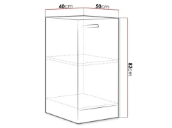 Modulskab med låger Multi Cream 121