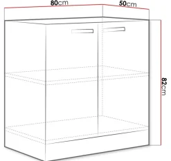 Modulskab med låger Multi Cream 112