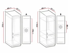 Modulskab med låger Retro Grey 118
