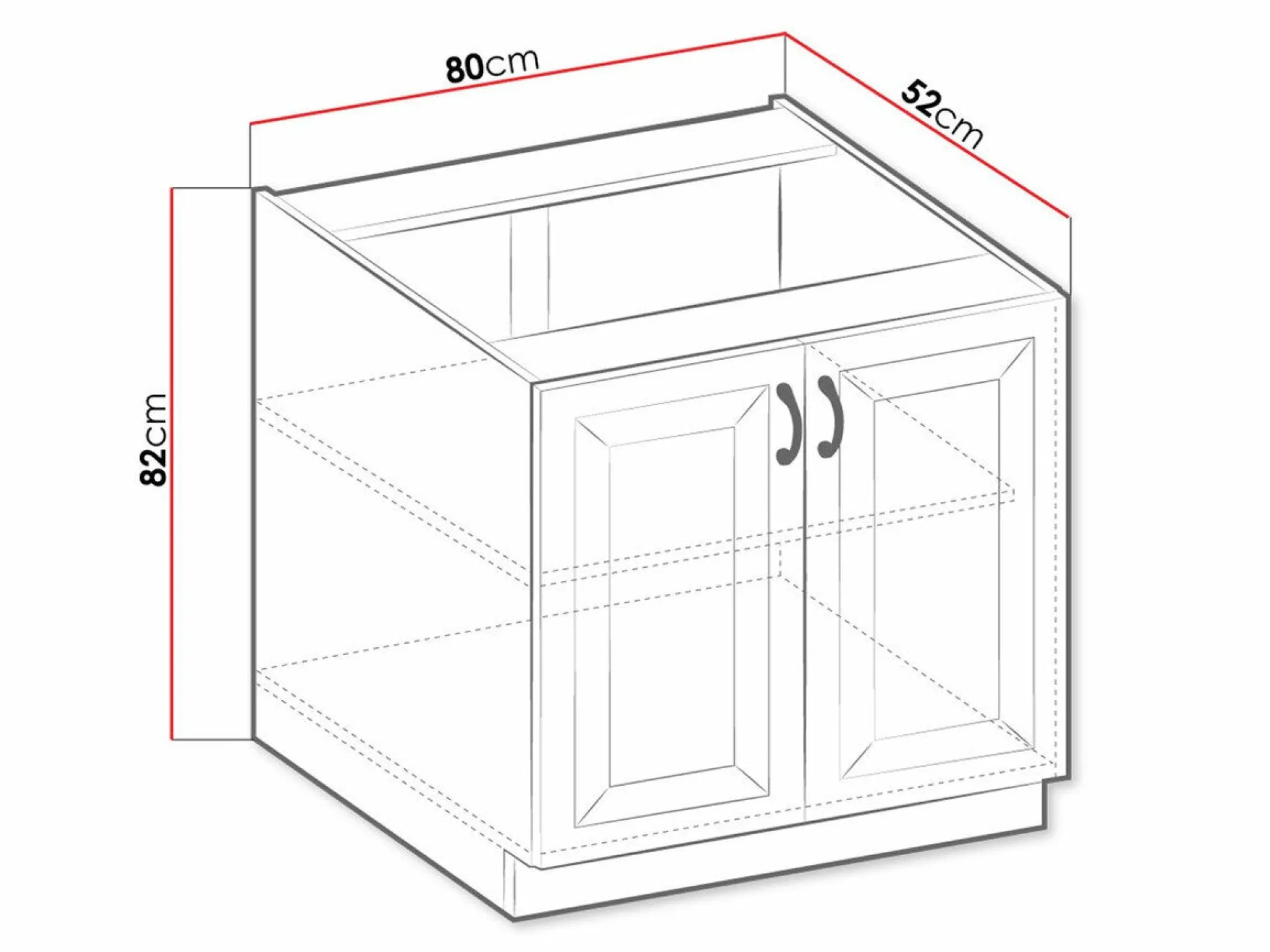Modulskab med låger Retro White 119