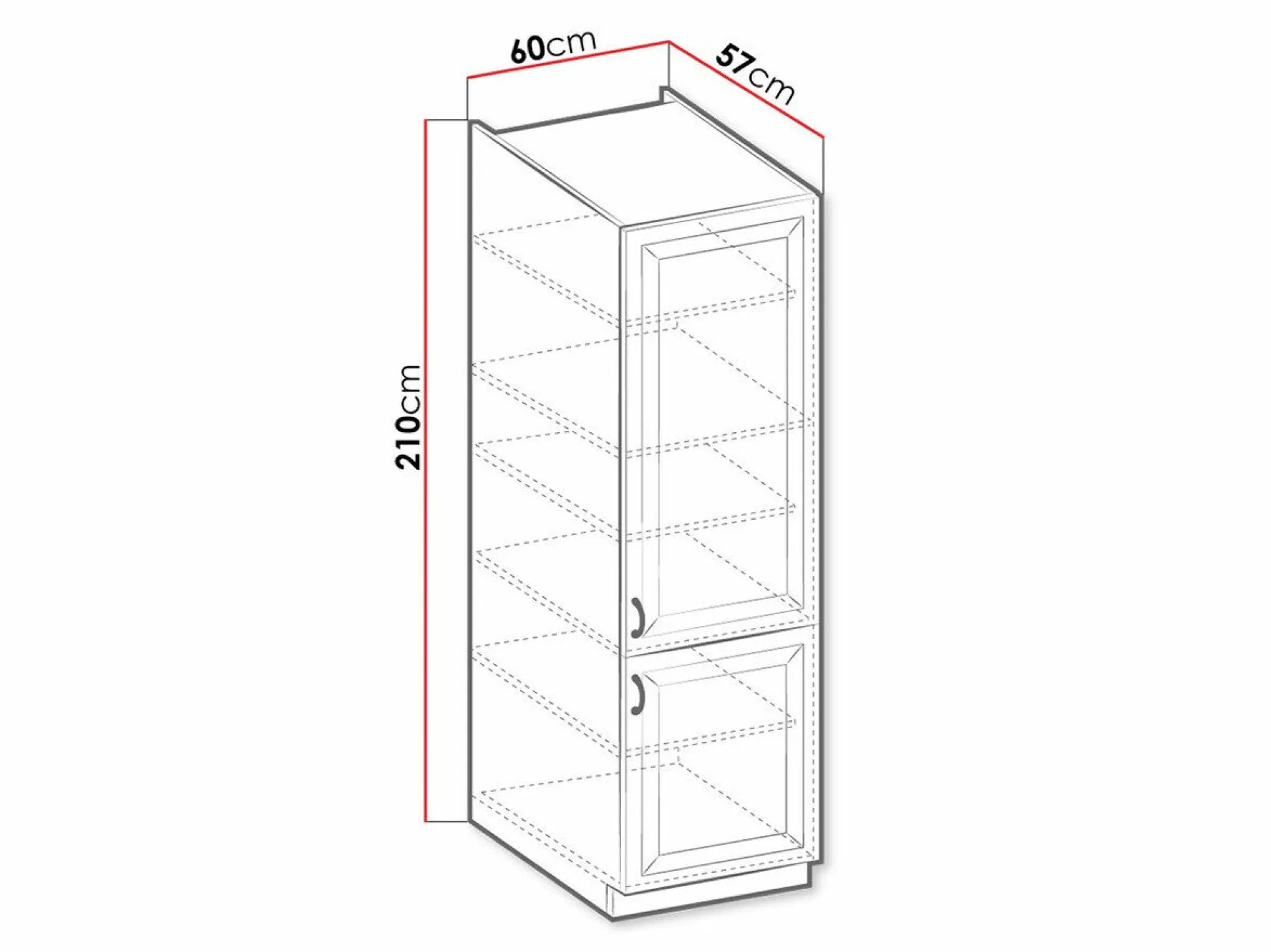 Modulskab med låger Retro White 110