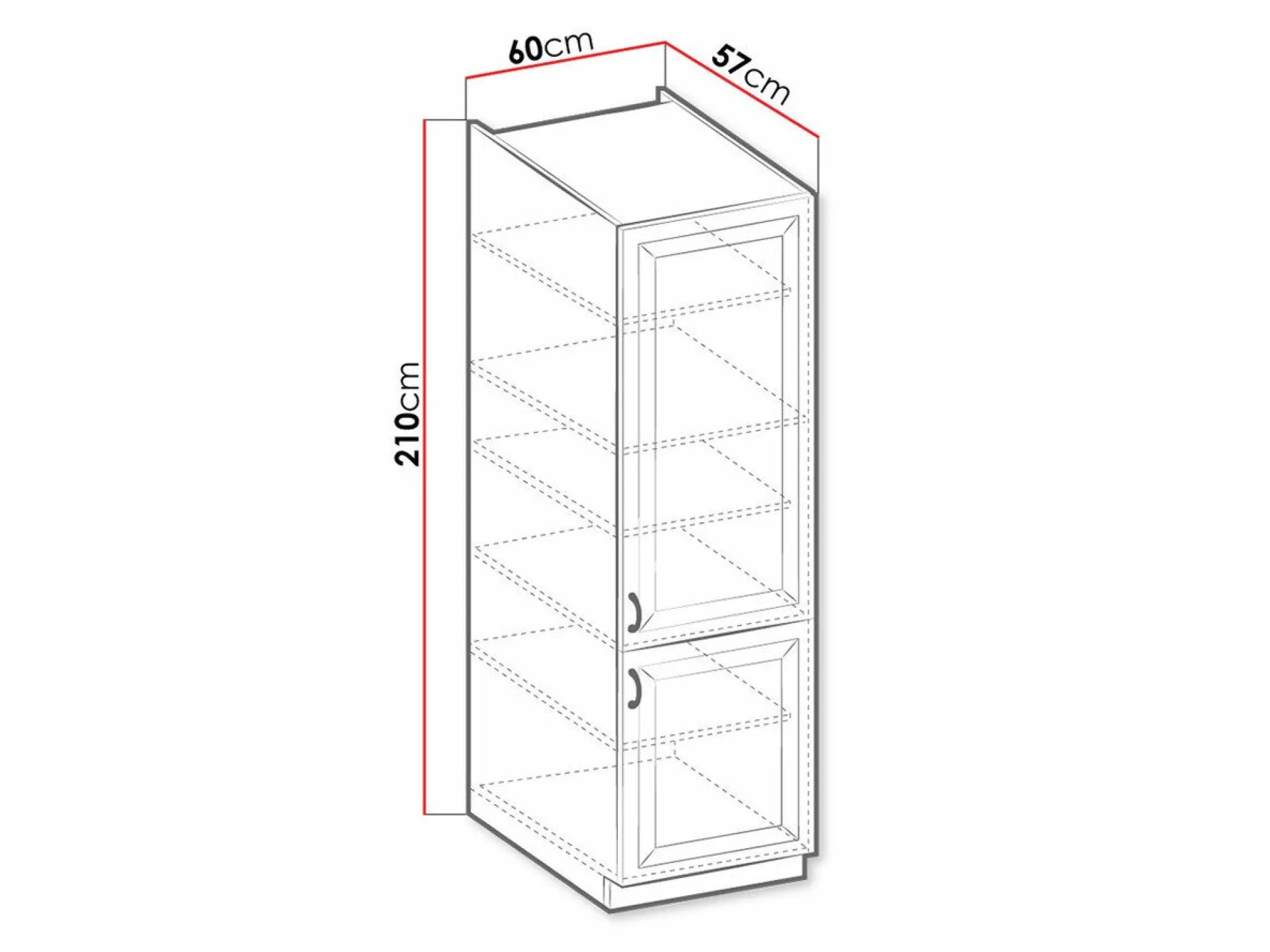Modulskab med låger Retro Grey 110