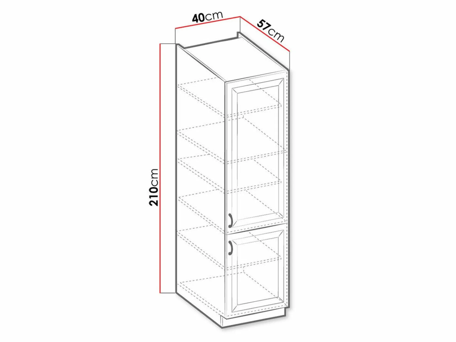 Modulskab med låger Retro White 104