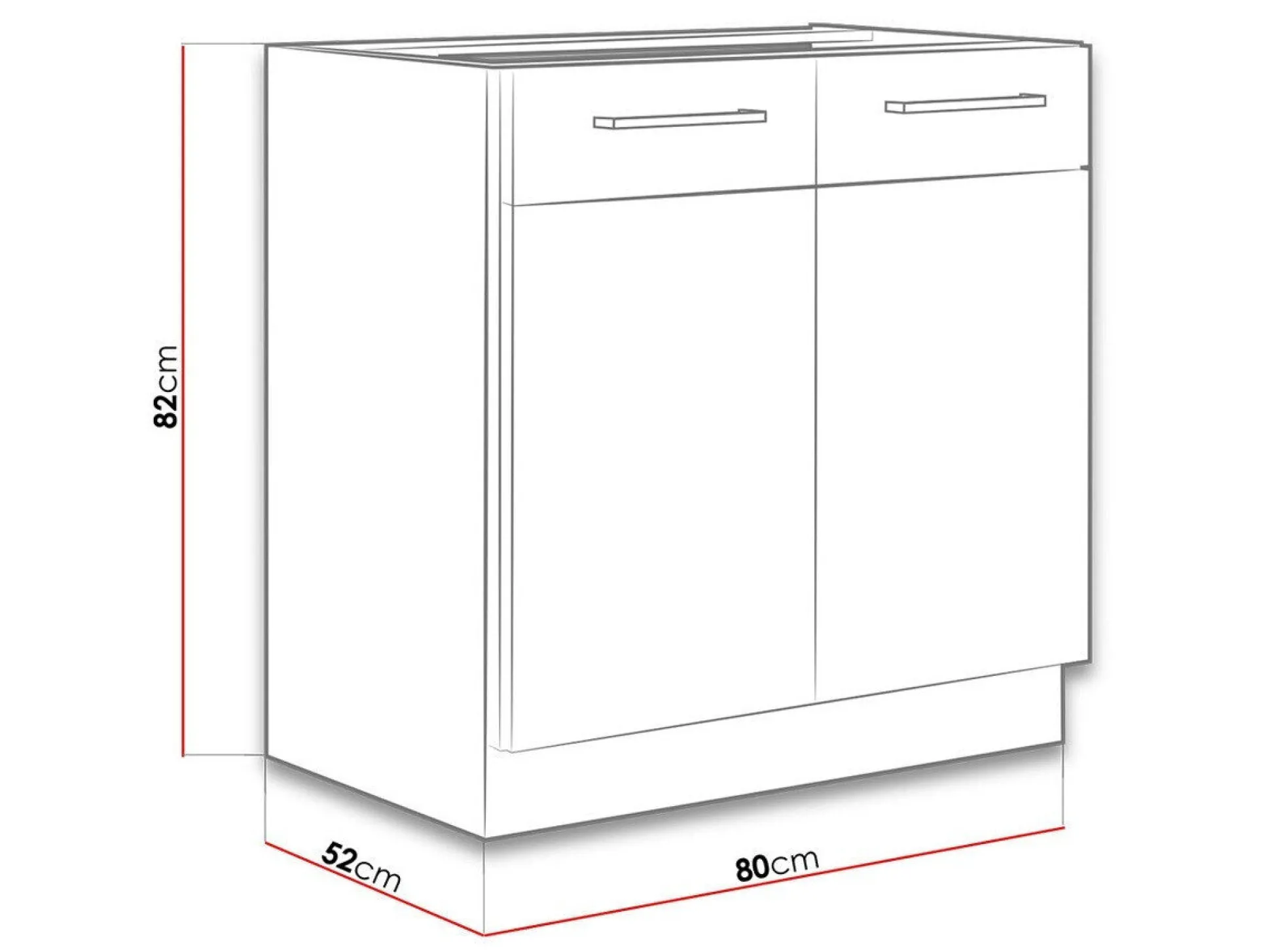 Modulskab med låger Wood White 110