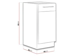 Modulskab med låger Wood White 120