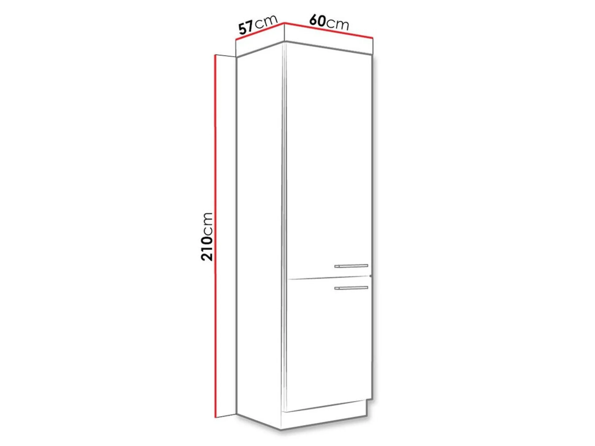 Modulskab med låger Wood White 135