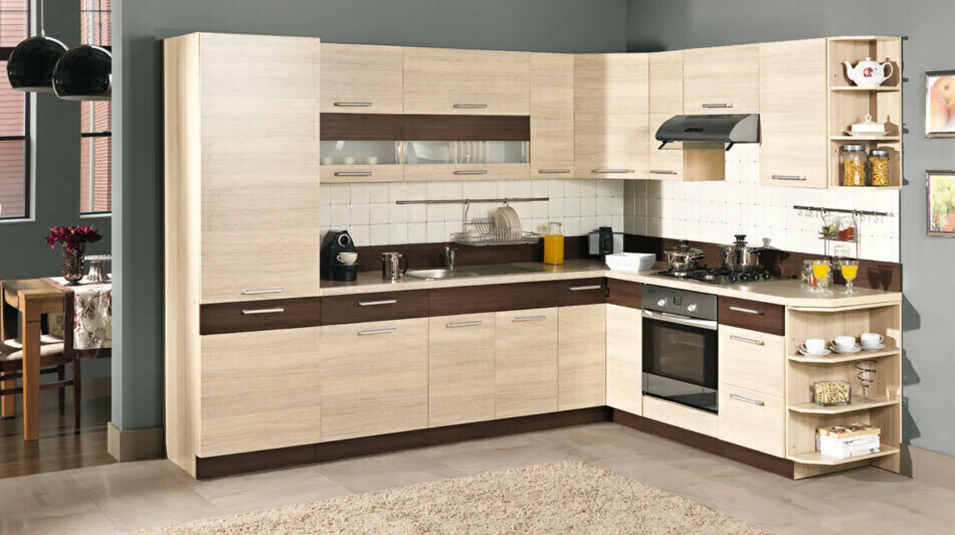 Modulskab med skuffe og låger Mode Light 110