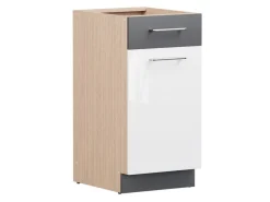 Modulskab med skuffe og låger Mode White 110