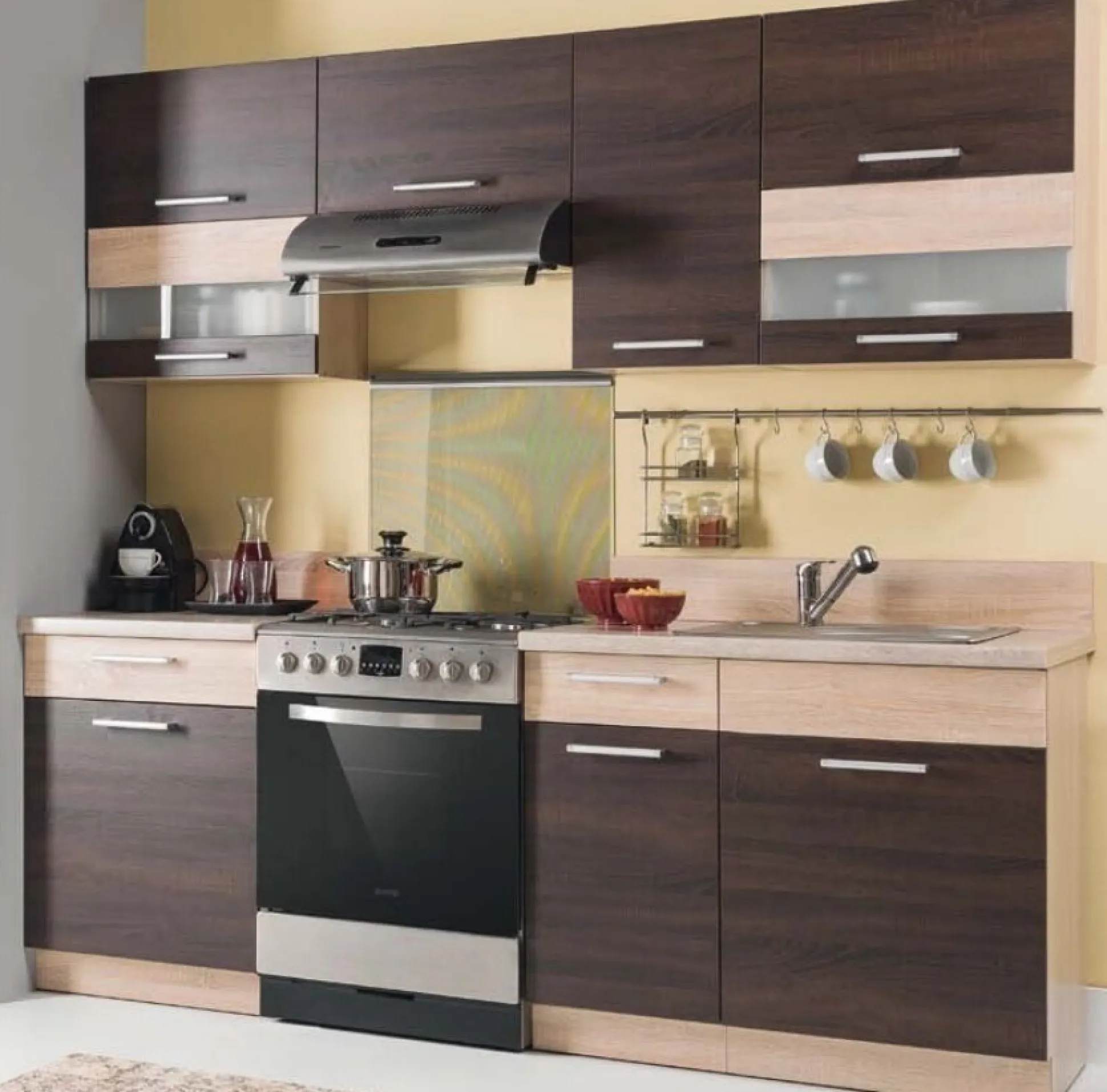 Modulskab med skuffe og låger Mode Dark 110