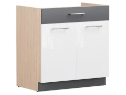 Modulskab med skuffe og låger Mode White 117
