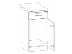 Modulskab med skuffe og låger Eli Light 101