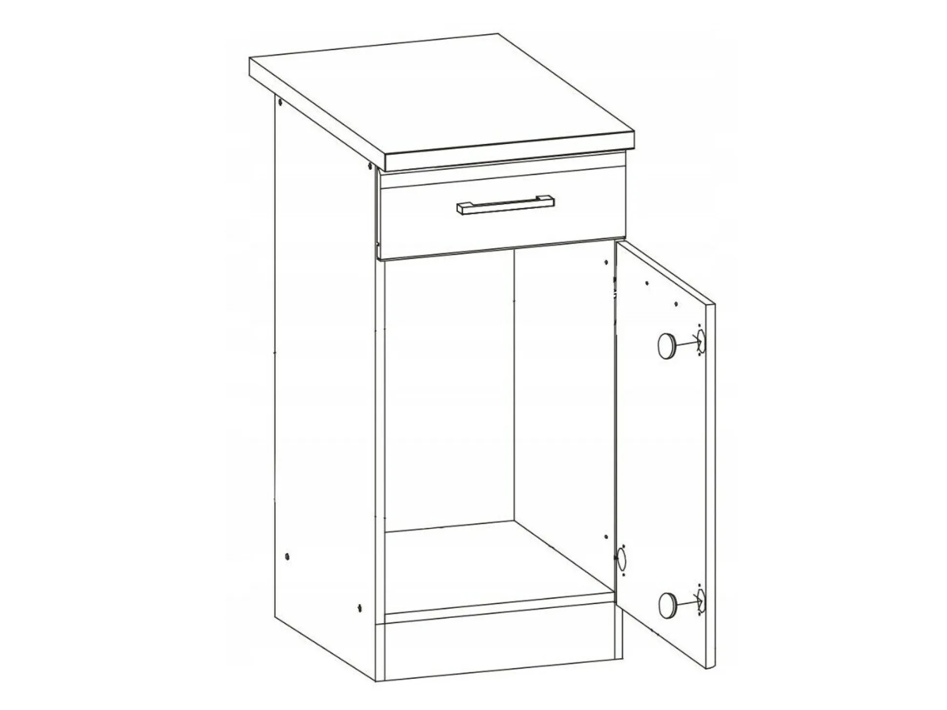 Modulskab med skuffe og låger Eli Light 101