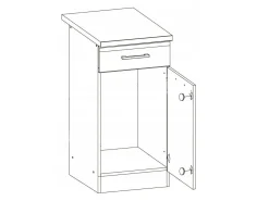 Modulskab med skuffe og låger Eli Dark 101