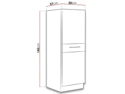 Modulskab med skuffe og låger Wood White 100