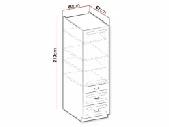 Modulskab med skuffe og låger Retro White 114