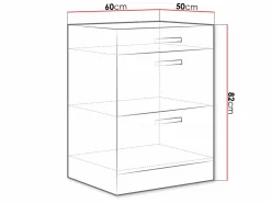 Modulskab med skuffer Multi White 105