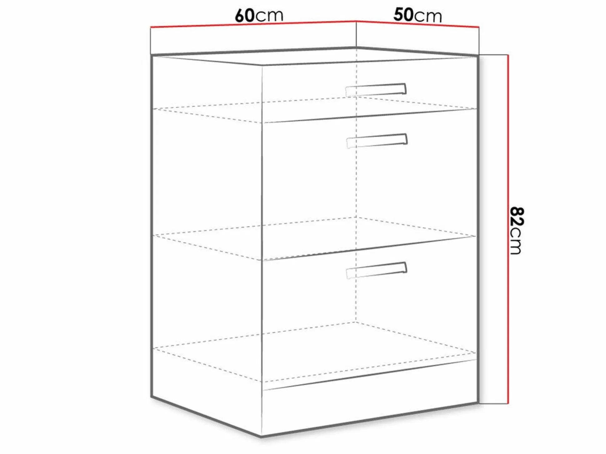 Modulskab med skuffer Multi White 105