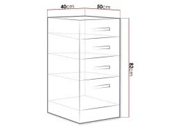 Modulskab med skuffer Multi Grey 122