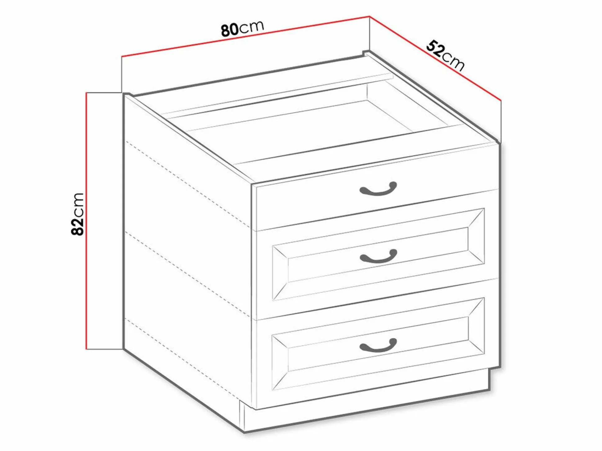 Modulskab med skuffer Retro Grey 120