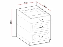 Modulskab med skuffer Retro Grey 108