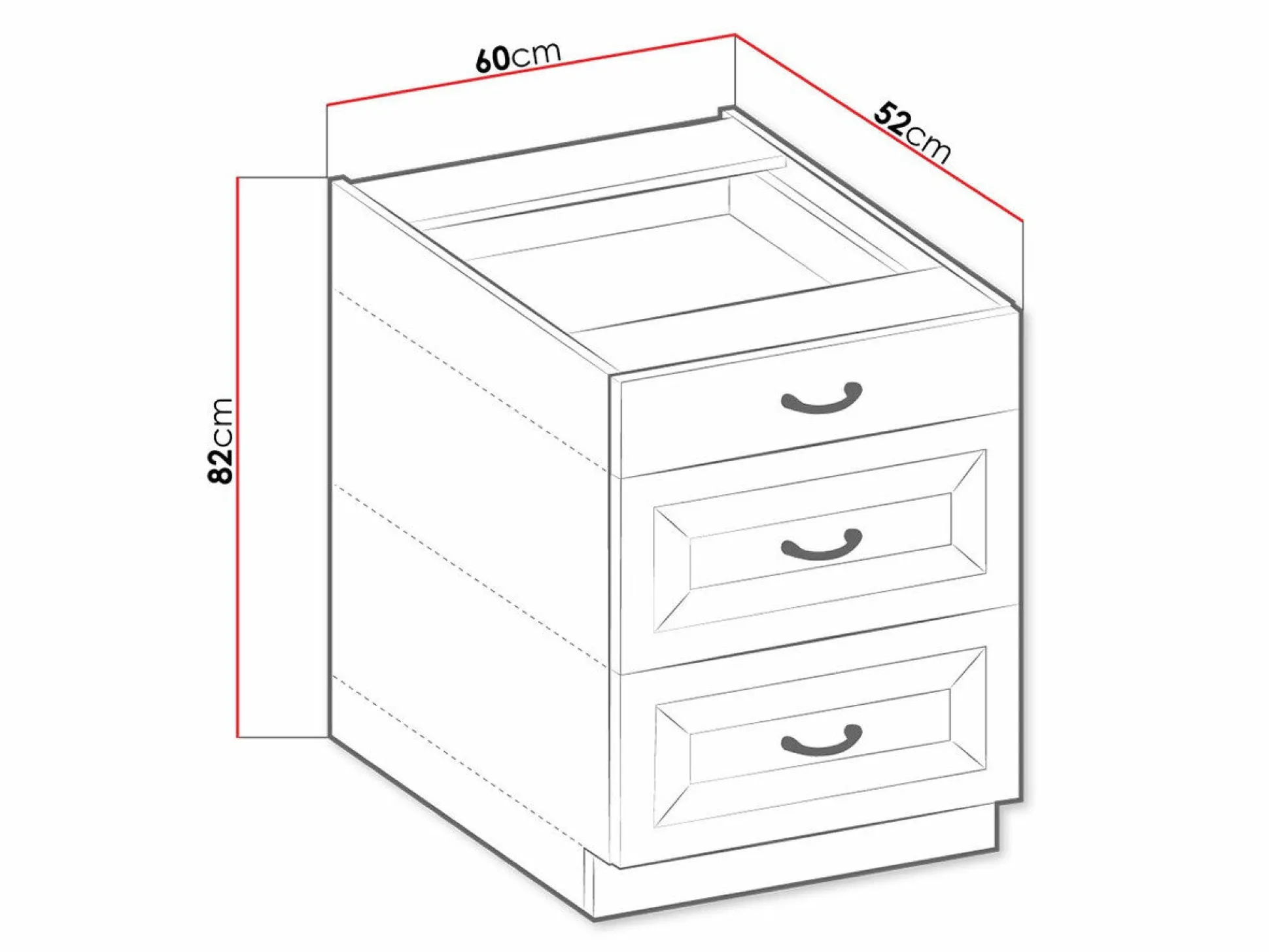 Modulskab med skuffer Retro Grey 108