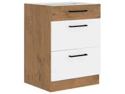 Modulskab med skuffer Wood White 115