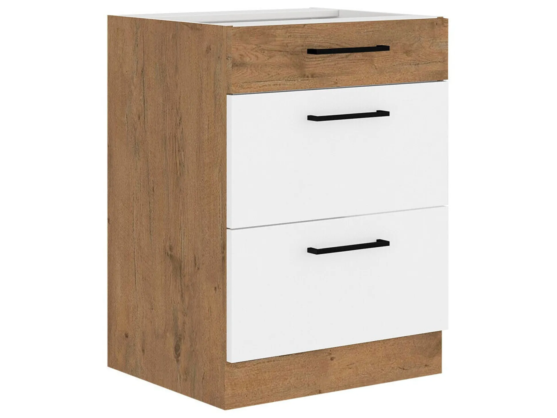 Modulskab med skuffer Wood White 115