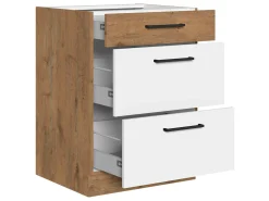 Modulskab med skuffer Wood White 115