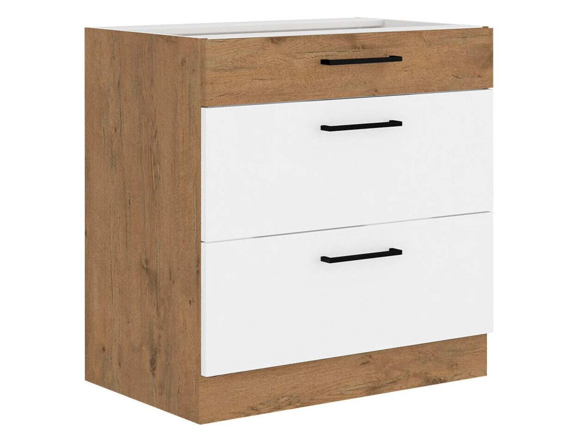 Modulskab med skuffer Wood White 123