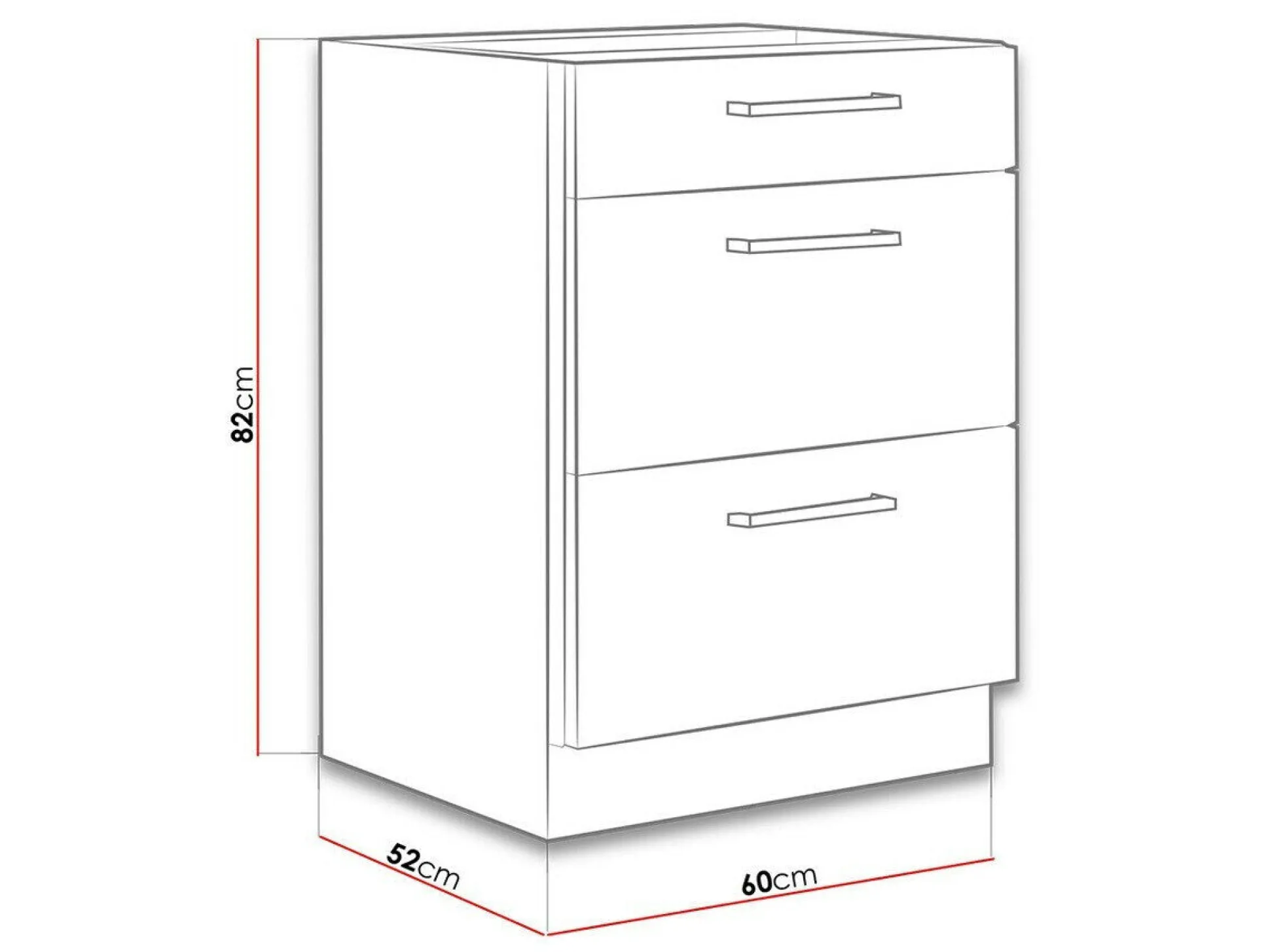 Modulskab med skuffer Wood Grey 115