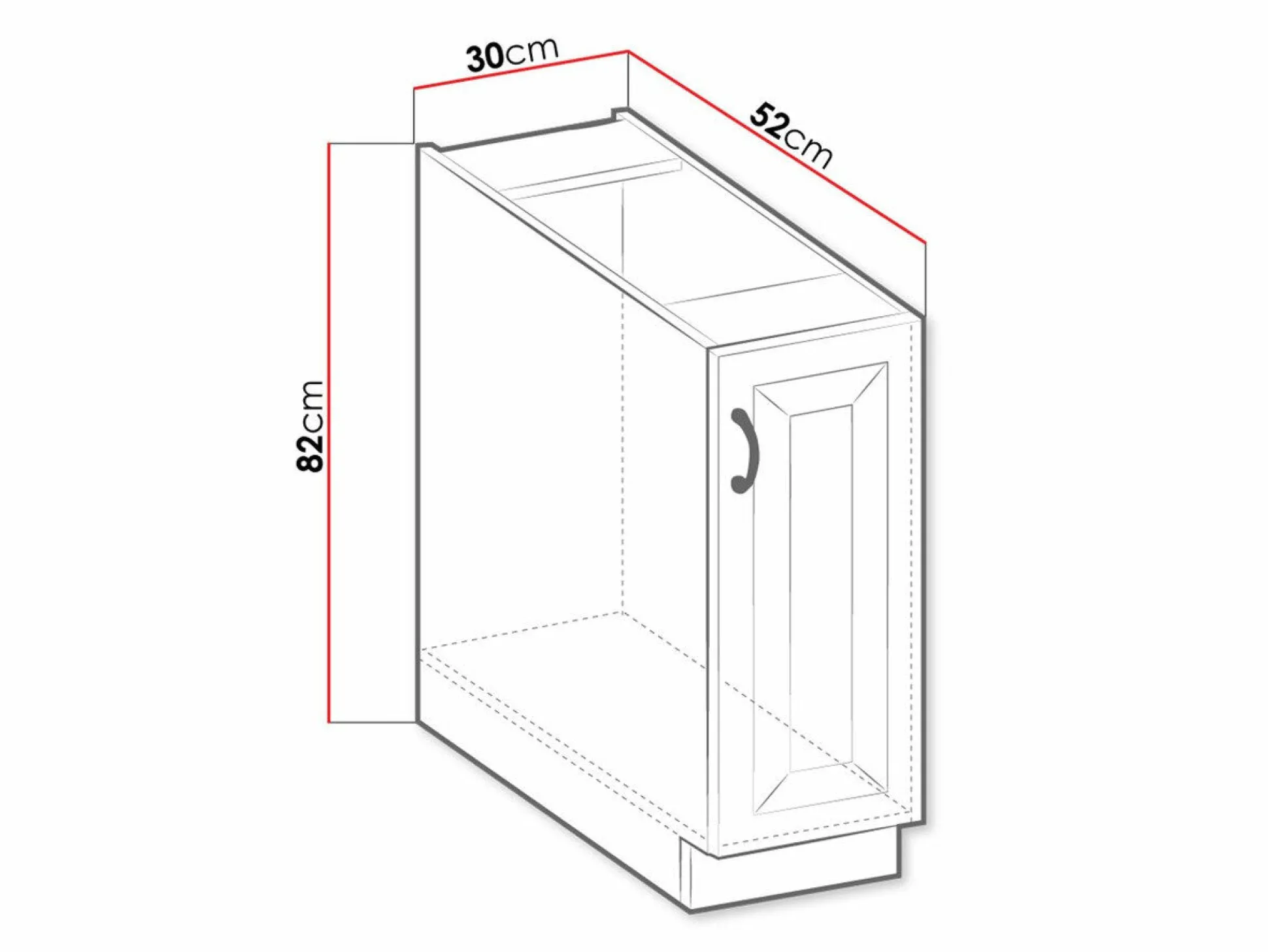Modulskab med udtrækskurv Retro White 102